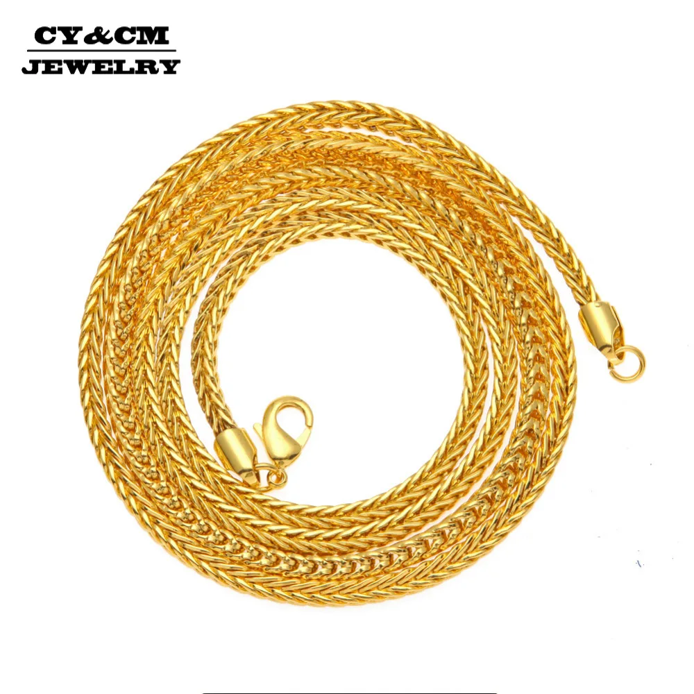 CY&CM Fashion 6.5mm Hip Hop Punk Necklace Iced Out Long Chain Gold Color Copper Fox Link Necklace For Men Women Jewelry 30"
CY&CM Fashion 6.5mm Hip Hop Punk Necklace Iced Out Long Chain Gold Color Copper Fox Link Necklace For Men Women Jewelry 30"
