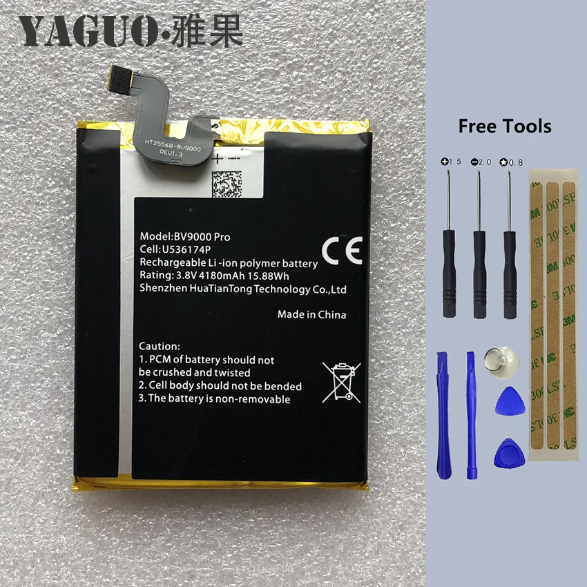 100% New Original BV9000 4180mAh Battery For Blackview BV9000 Pro BV9000pro Smart Mobile Phone li-ion Battery + Free Tools
100% New Original BV9000 4180mAh Battery For Blackview BV9000 Pro BV9000pro Smart Mobile Phone li-ion Battery + Free Tools