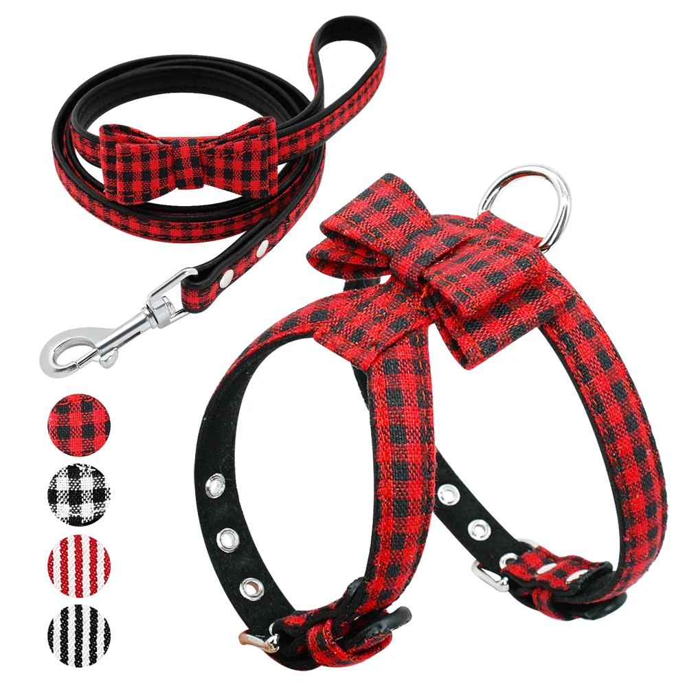 Small Dog Harness And Leash Set Adjustable Plaid Dog Vest With Bowknot Walking Lead For Small Medium Dogs Pitbull
Small Dog Harness And Leash Set Adjustable Plaid Dog Vest With Bowknot Walking Lead For Small Medium Dogs Pitbull