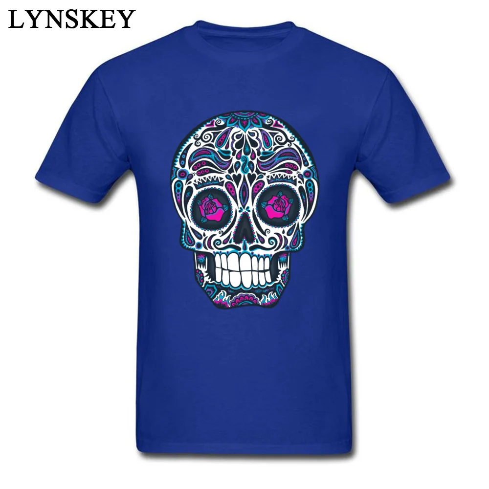 Cotton Boy Short Sleeve T Shirt Design Tops Shirt Cute Geek O Neck Tee Shirt Calavera IV Neon Calavera IV Neon blue