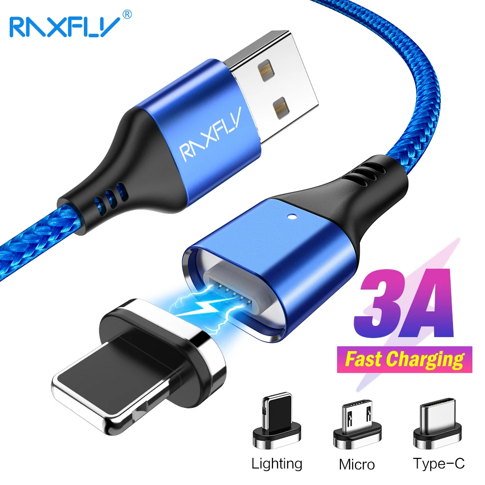 RAXFLY Magnetic Cable 3A Charger For Samsung S8 S9 Magnetic Charging Wire For Huawei Mate 20 Pro Magnet Micro USB Type C Cable
RAXFLY Magnetic Cable 3A Charger For Samsung S8 S9 Magnetic Charging Wire For Huawei Mate 20 Pro Magnet Micro USB Type C Cable