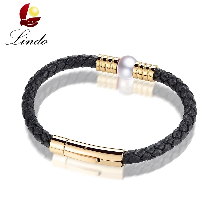 Fashion Black Rope Bracelet For Women High Luster Natural Freshwater Pearl Jewelry Gold Color Bracelets & Bangles 2017 New Lindo
Fashion Black Rope Bracelet For Women High Luster Natural Freshwater Pearl Jewelry Gold Color Bracelets & Bangles 2017 New Lindo