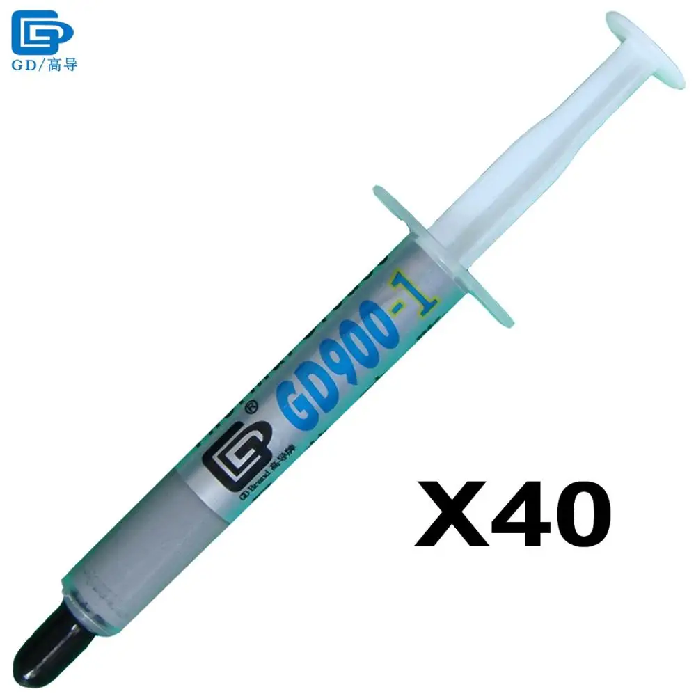 GD Brand Heatsink Compound GD900-1 Thermal Conductivity Grease Paste Silicone 40 Pieces Net Weight 3 Grams Containing Silver SY3
GD Brand Heatsink Compound GD900-1 Thermal Conductivity Grease Paste Silicone 40 Pieces Net Weight 3 Grams Containing Silver SY3