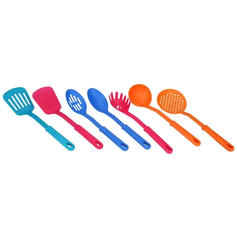 Colorful Plastic Cookware High Temperature Resistance Non-Stick Kitchenware Spoon Colander Spatula Cooking Utensils
Colorful Plastic Cookware High Temperature Resistance Non-Stick Kitchenware Spoon Colander Spatula Cooking Utensils
