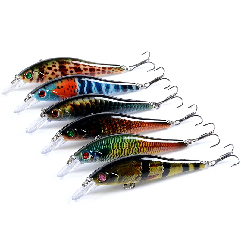 Minnow 9.5cm/11.5g Coloured painting fishing tackle artificial baits Outdoor recreation 3D Bionic Eyes good qualit Allure lure
Minnow 9.5cm/11.5g Coloured painting fishing tackle artificial baits Outdoor recreation 3D Bionic Eyes good qualit Allure lure