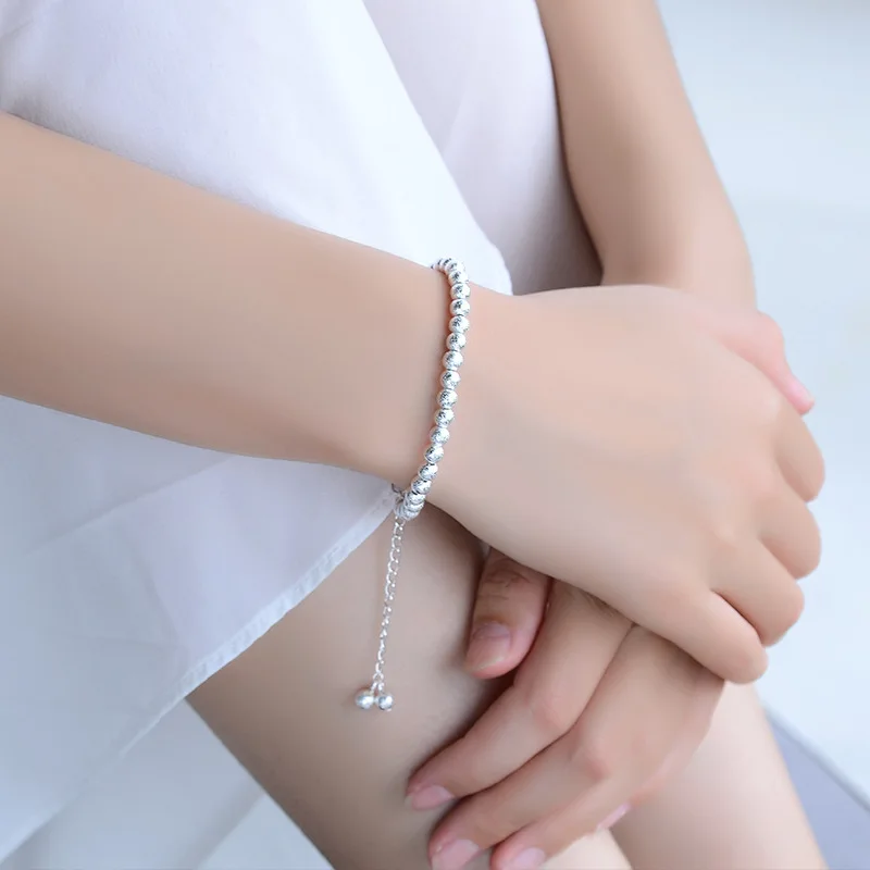 925 Sterling Silver Bead Charm Bracelets Bangles Link Chain Adjustable Bracelets For Women Party Wedding Jewelry A170 
925 Sterling Silver Bead Charm Bracelets Bangles Link Chain Adjustable Bracelets For Women Party Wedding Jewelry A170