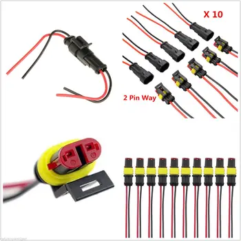 10 kit 2 Pin Way Car Waterproof Electrical Cable W/ Terminal Wire Connector Plug
10 kit 2 Pin Way Car Waterproof Electrical Cable W/ Terminal Wire Connector Plug