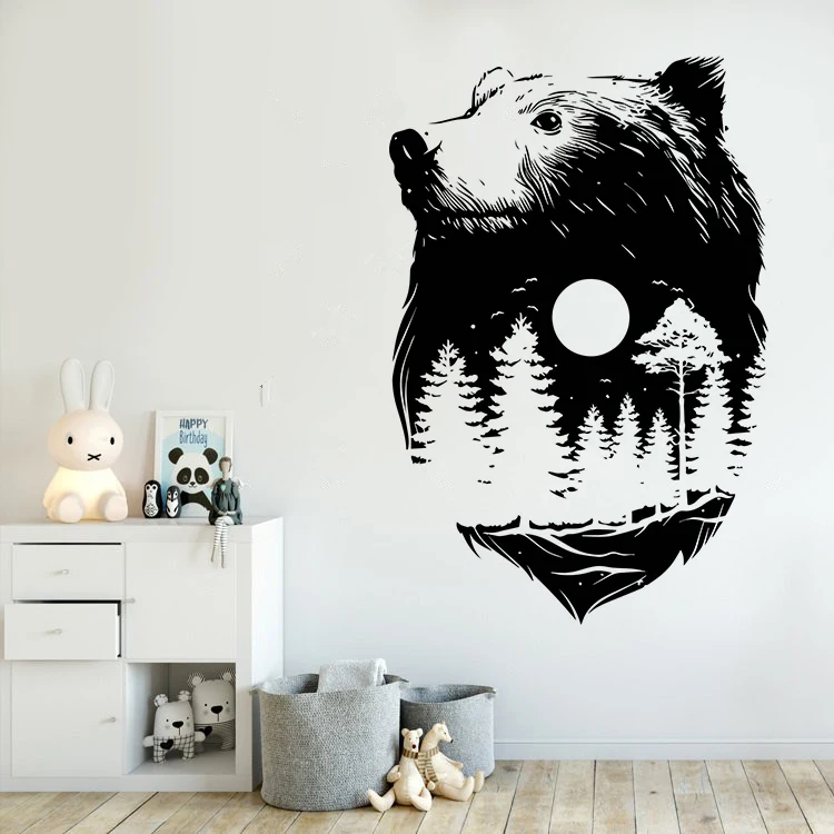 Forest Bear Wall Sticker New Design Nature Spirit Wall Art Mural Indian Culture Style Home Decor Bear Forest Wall Decal AY1052
Forest Bear Wall Sticker New Design Nature Spirit Wall Art Mural Indian Culture Style Home Decor Bear Forest Wall Decal AY1052