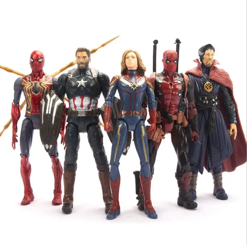 5pcs/set Marvel The Avengers 4 endgame Action Toy Figures Captain Marvel Spiderman Captain America Deadpool Doctor Strange Toys
5pcs/set Marvel The Avengers 4 endgame Action Toy Figures Captain Marvel Spiderman Captain America Deadpool Doctor Strange Toys