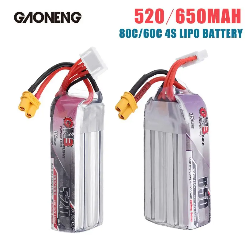 1/4PCS Gaoneng GNB 15.2V 520mAh 650Mah 80C 60C 4S HV 4.35V Lipo Battery for Betafpv Beta85X Whoop FPV Drone DIY Accessories
1/4PCS Gaoneng GNB 15.2V 520mAh 650Mah 80C 60C 4S HV 4.35V Lipo Battery for Betafpv Beta85X Whoop FPV Drone DIY Accessories