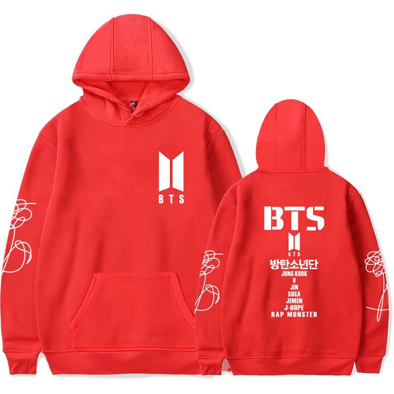Women Oversized Harajuku Hooded Black Pink Kpop BTS Bangtan Boys Girl Pullovers Hoodies Sweatshirts Plus Size Long Sleeve Loose | Женская
