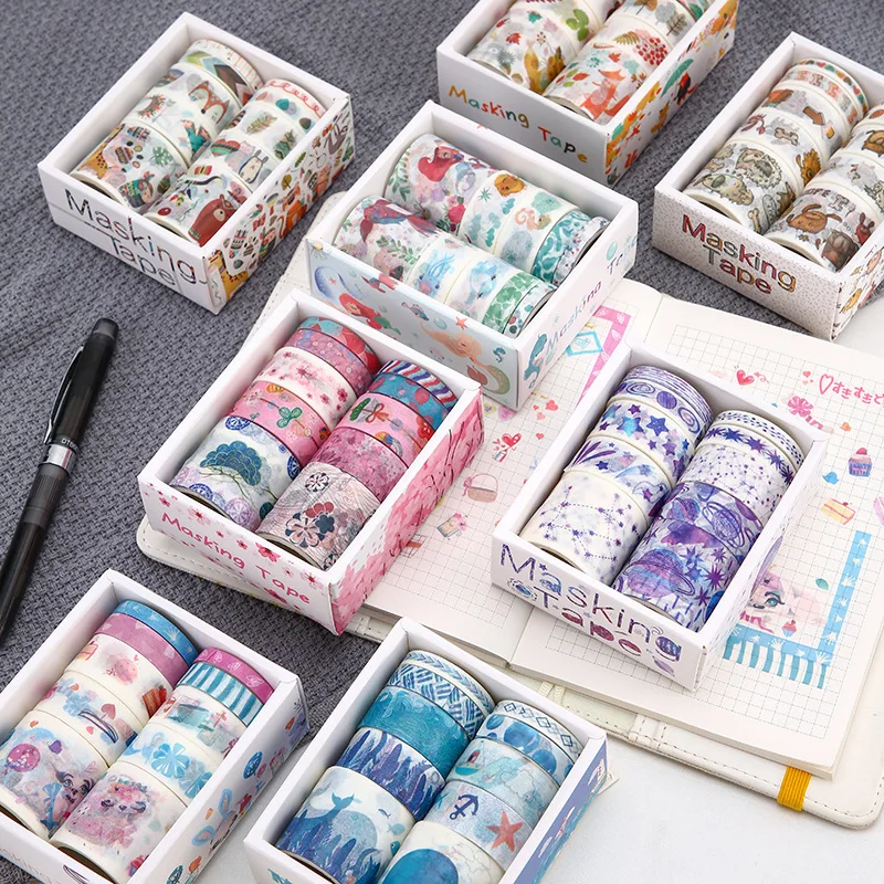 10rolls/set Scrapbook Paper Stickers, Fairytale Animal Space Kawaii Washi Tape Set Halloween Decorative Tape
10rolls/set Scrapbook Paper Stickers, Fairytale Animal Space Kawaii Washi Tape Set Halloween Decorative Tape