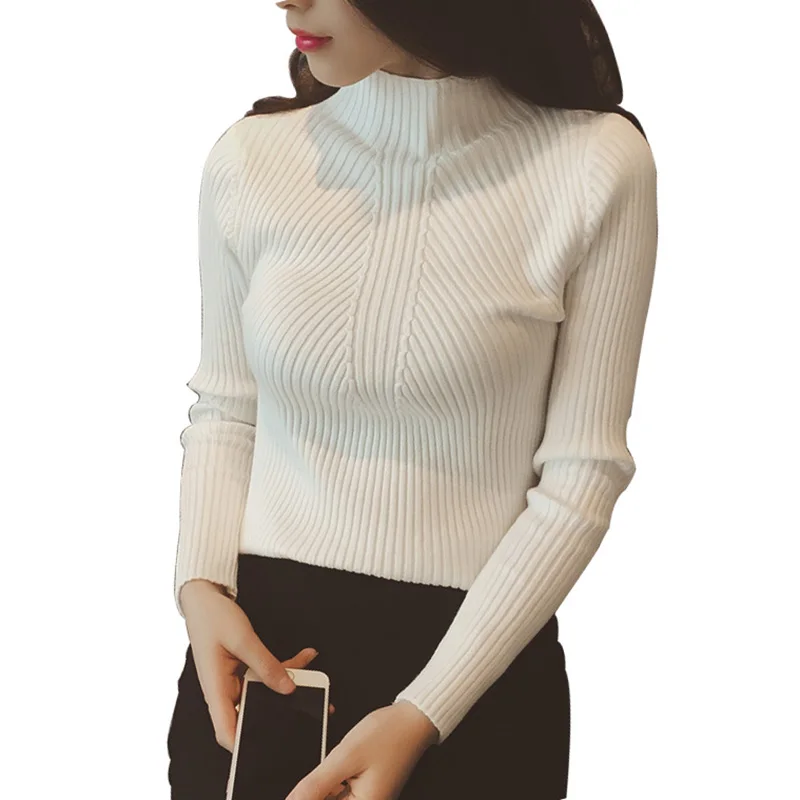 Women's Turtleneck Sweater 2019 Fashion Black Long Sleeve Jersey Autumn Pullover Women Winter knitted Sweater Mujer Clothes
Women's Turtleneck Sweater 2019 Fashion Black Long Sleeve Jersey Autumn Pullover Women Winter knitted Sweater Mujer Clothes