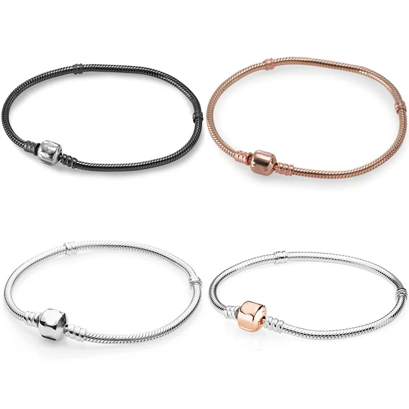 Rose Gold Shine Oxidised Snake Chain Lobster Barrel Clasp Bracelet Bangle Fit 925 Sterling Silver Bead Charm Pandora DIY Jewelry
Rose Gold Shine Oxidised Snake Chain Lobster Barrel Clasp Bracelet Bangle Fit 925 Sterling Silver Bead Charm Pandora DIY Jewelry