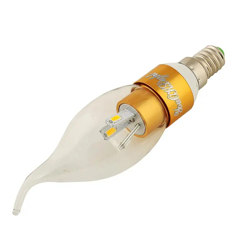 

Light E14 3W AC 85-265V 240LM 6 SMD 5730 3000K Golden LED Candle Bulb Lamp (Warm White)