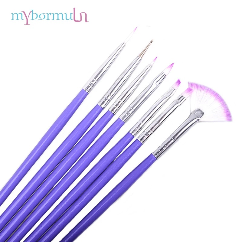 MYBORMULA 7 шт./компл. дизайн ногтей ручка с кисточкой Раскрашивание полировка для