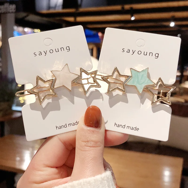 Korean version of Chic Girl Hair Clip Metal Word Clip Korean Simple Lovely Hair Clip
Korean version of Chic Girl Hair Clip Metal Word Clip Korean Simple Lovely Hair Clip