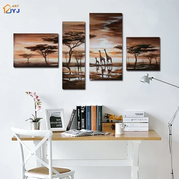 Unframed 4 Panels Large African Giraffes Picture Wall Art Handmade Modern Landscape Oil Painting On Canvas Gift Decor JYJLV157
Unframed 4 Panels Large African Giraffes Picture Wall Art Handmade Modern Landscape Oil Painting On Canvas Gift Decor JYJLV157
