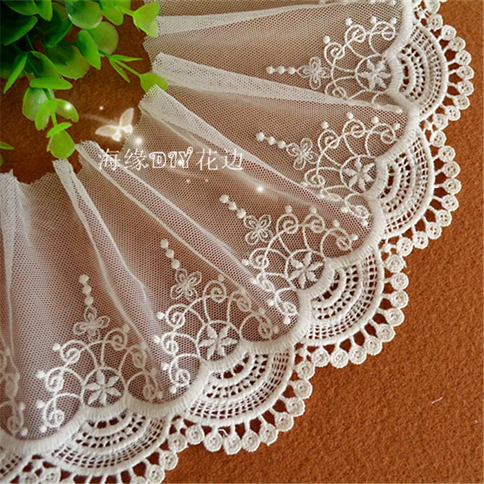 5Yard/lot Ivory white DIY clothing accessories ethnic mesh lace trim lace fabric width 12cm
5Yard/lot Ivory white DIY clothing accessories ethnic mesh lace trim lace fabric width 12cm