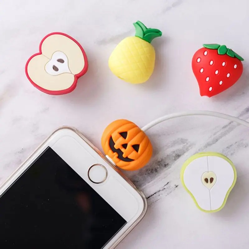 Cute Fruit Pattern USB Cable Protector Soft Silicone Charger Wire Holder Organizer Protection for iPhone Smart Phone Connector
Cute Fruit Pattern USB Cable Protector Soft Silicone Charger Wire Holder Organizer Protection for iPhone Smart Phone Connector