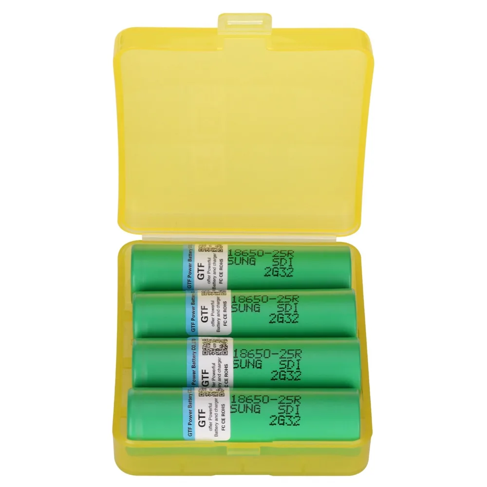 4pcs 100% Original 3.7V 18650 Battery 2500mah INR1865025R 20A discharge lithium batteries +1pc 18650 Battery Box Drop Shipping
4pcs 100% Original 3.7V 18650 Battery 2500mah INR1865025R 20A discharge lithium batteries +1pc 18650 Battery Box Drop Shipping
