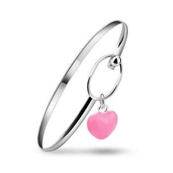 Lovely silver fashion simple selling 925 sterling silver bracelet solid silver heart pendant women jewelry, free shipping
Lovely silver fashion simple selling 925 sterling silver bracelet solid silver heart pendant women jewelry, free shipping