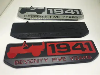 Free shipping 3D metal 1941 Seventy Five Years Side badge Body Decals emblem for Wrangler Cherokee Renegade Compass car Stickers
Free shipping 3D metal 1941 Seventy Five Years Side badge Body Decals emblem for Wrangler Cherokee Renegade Compass car Stickers