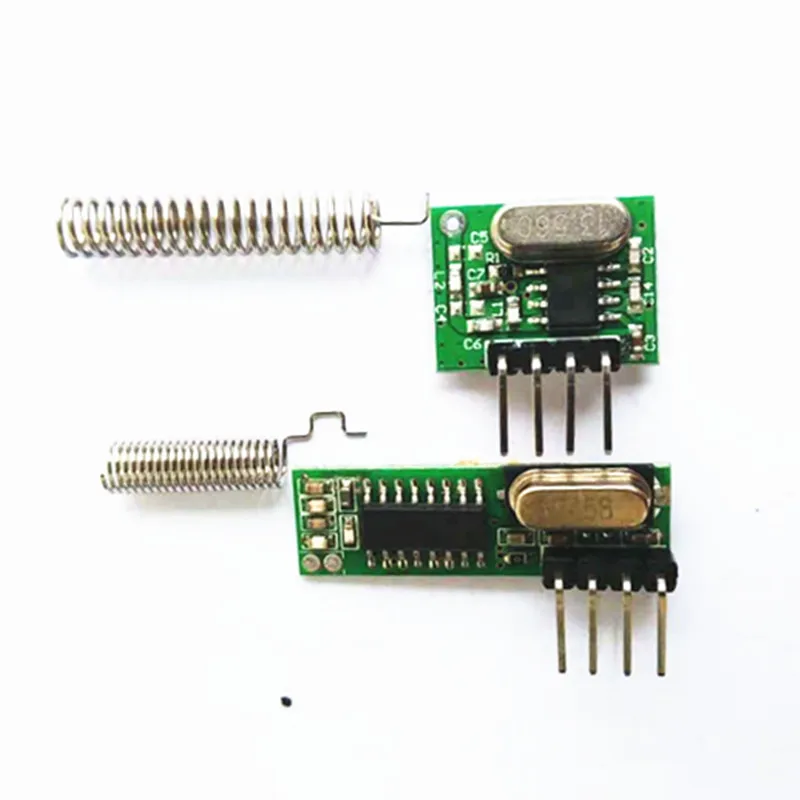 433 Mhz Superheterodyne RF Receiver and Transmitter Module ASK kits with antenna For Arduino uno Diy kit 433Mhz Remote controls
433 Mhz Superheterodyne RF Receiver and Transmitter Module ASK kits with antenna For Arduino uno Diy kit 433Mhz Remote controls