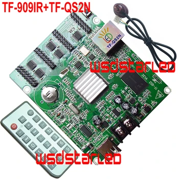 TF-909IR+TF-QS2N IR remote LED controller 1/32 Scan 512*64 4*HUB75E USB+Ethernet full color asynchronous LED control card
TF-909IR+TF-QS2N IR remote LED controller 1/32 Scan 512*64 4*HUB75E USB+Ethernet full color asynchronous LED control card