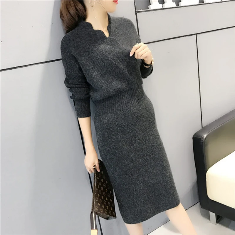 Winter Dress For Women 2018 Autumn Long Knitted Dress Rabbit Velvet Warm Dresses Clothes For Women
Winter Dress For Women 2018 Autumn Long Knitted Dress Rabbit Velvet Warm Dresses Clothes For Women