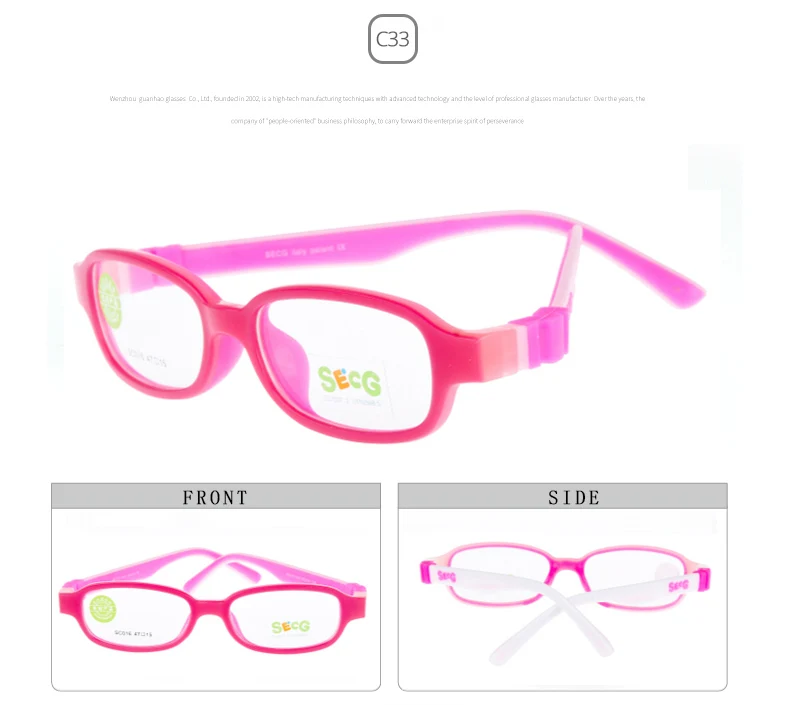 SECG Unisex Youth's Full Rim Oval Eyeglasses 16