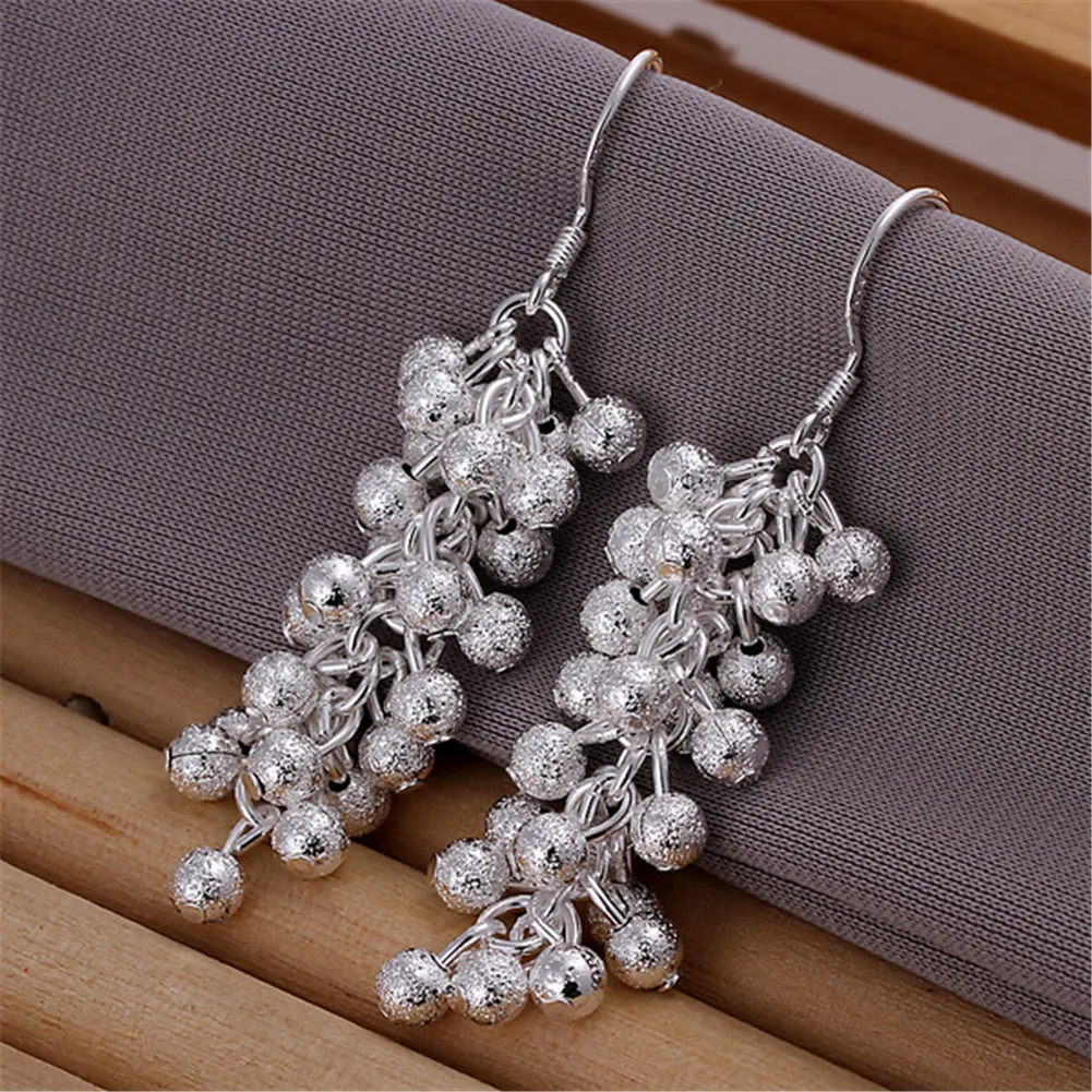 Long Tassel Beads Earrings For Women 2018 New Arrival High Quality Silver Plated Scrub Grape Ball Drop Earring Brinco Jewelry
Long Tassel Beads Earrings For Women 2018 New Arrival High Quality Silver Plated Scrub Grape Ball Drop Earring Brinco Jewelry