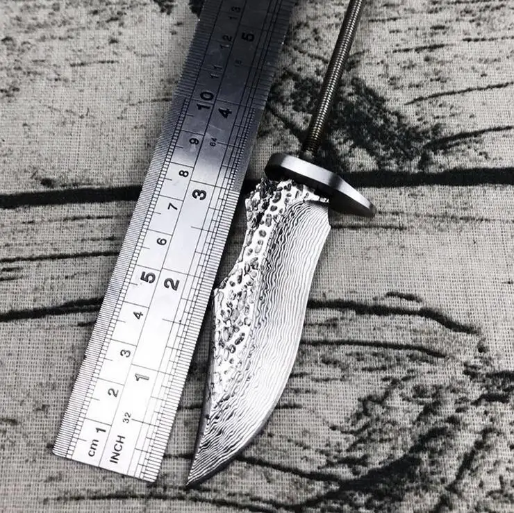 Freewolf 3.15 Inch DIY VG10 Damascus Steel Bowie Blade With Stainless Steel Knives' Handle Head H0145 
Freewolf 3.15 Inch DIY VG10 Damascus Steel Bowie Blade With Stainless Steel Knives' Handle Head H0145