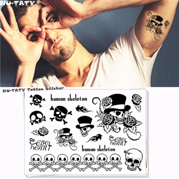 Nu-TATY Black Skull Gentleman Temporary Tattoo Body Art Flash Tattoo Stickers 17*10cm Waterproof Fake Tatoo Styling Sticker
Nu-TATY Black Skull Gentleman Temporary Tattoo Body Art Flash Tattoo Stickers 17*10cm Waterproof Fake Tatoo Styling Sticker