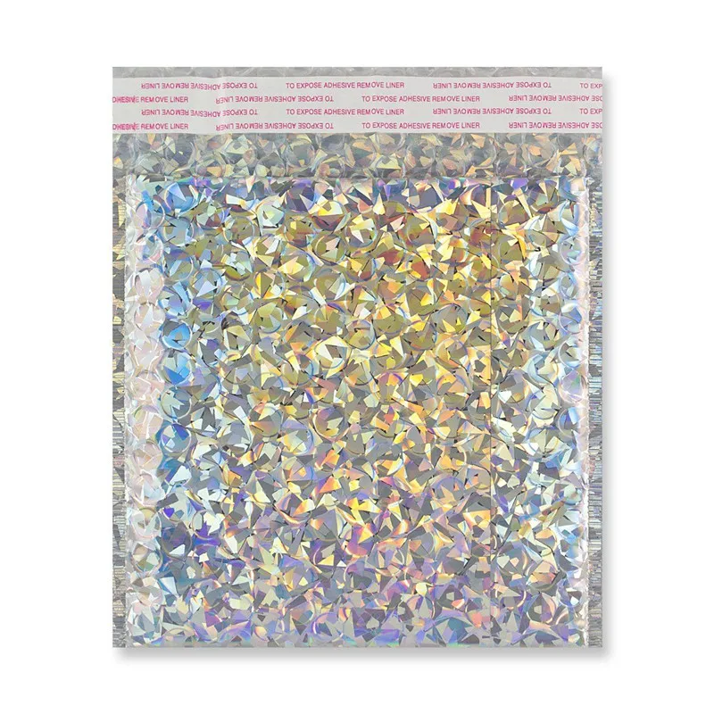 50pcs Small Holographic Bubble Mailer Laser Silver Envelope Bag for Fragile Products Shipping
50pcs Small Holographic Bubble Mailer Laser Silver Envelope Bag for Fragile Products Shipping