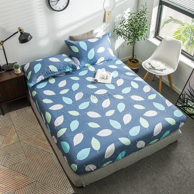 Beautiful Blue Tree Leaf Plant Printed Bed Sheet 100% Cotton Fabric Fitted Sheet with Elastic Band 120*200cm,150*200cm,180*200cm
Beautiful Blue Tree Leaf Plant Printed Bed Sheet 100% Cotton Fabric Fitted Sheet with Elastic Band 120*200cm,150*200cm,180*200cm