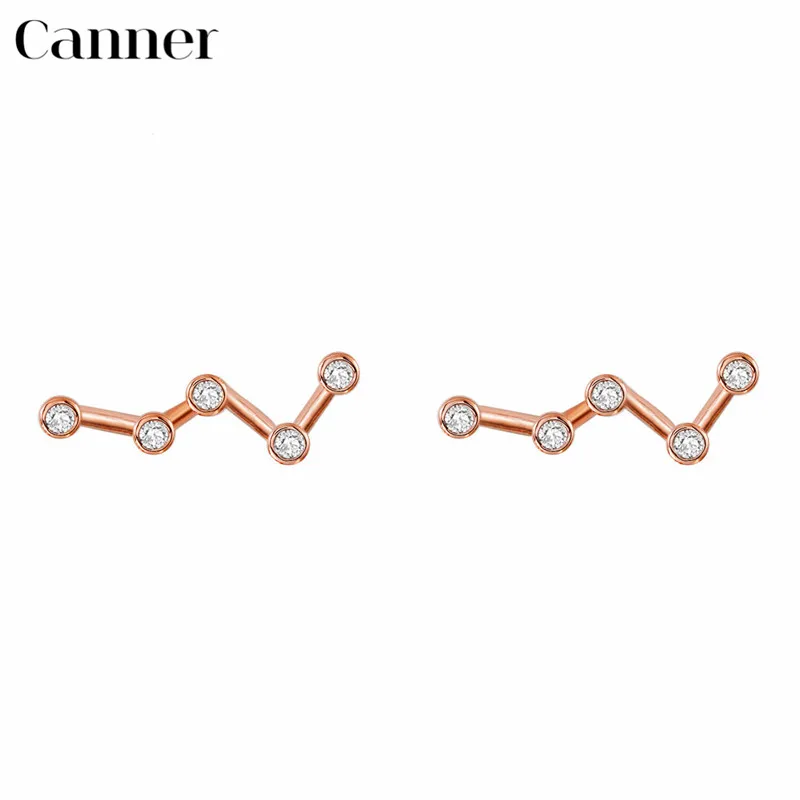 Canner Rose Gold Ear Climber Earrings For Women Simple Korean Stud Earrings Big Dipper Zodiac Constellation Ear Crawlers brincos
Canner Rose Gold Ear Climber Earrings For Women Simple Korean Stud Earrings Big Dipper Zodiac Constellation Ear Crawlers brincos