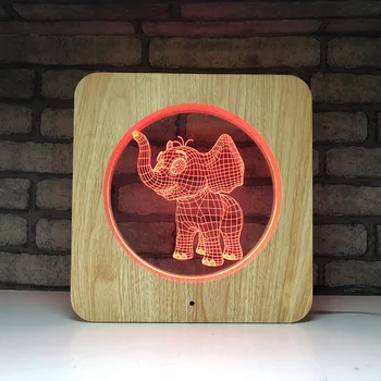 Creative 3d led light wood grain 7 clear acrylic night light plug in touch usb table lamp cute little elephant
Creative 3d led light wood grain 7 clear acrylic night light plug in touch usb table lamp cute little elephant