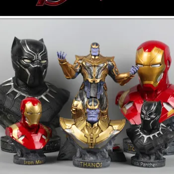 36 cm Thanos Avengers Infinity War Iron Man Fighters Black panther Color resin Statue Handmade Model Endgame
36 cm Thanos Avengers Infinity War Iron Man Fighters Black panther Color resin Statue Handmade Model Endgame