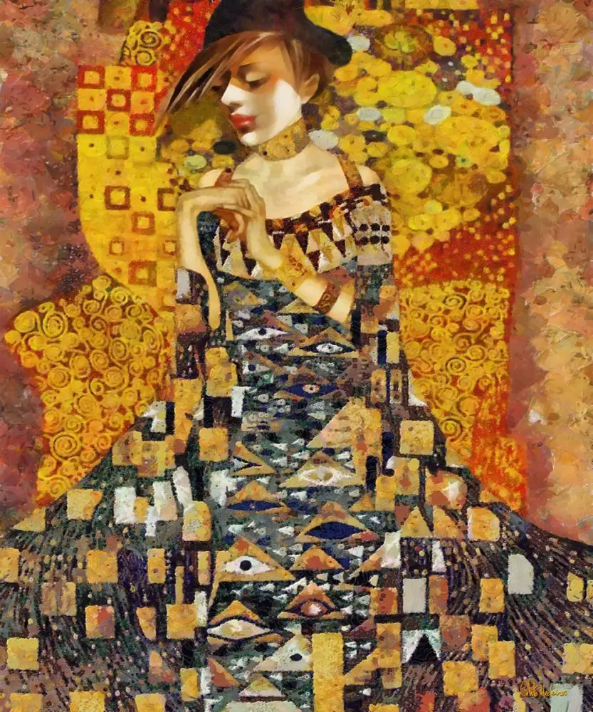 High Quality Classic Oil Painting for Living Room Gustav's Lady Contemporary Arts Canvas Wall Painting Abstract Frameless
High Quality Classic Oil Painting for Living Room Gustav's Lady Contemporary Arts Canvas Wall Painting Abstract Frameless