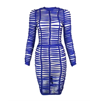 2020 New Sexy Women Straps Bandage Dresses Long Sleeve O Neck Mesh Straps Patchwork Hollow Out Celebrity Vestidos Party Dress
2020 New Sexy Women Straps Bandage Dresses Long Sleeve O Neck Mesh Straps Patchwork Hollow Out Celebrity Vestidos Party Dress