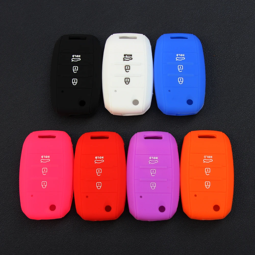 Фото 1pcs Car Silicone Flip Folding Key For KIA rio Sportage ceed Sorento cerato K2 K3 K4 K5 flip key set jacket Cover case remote | Автомобили