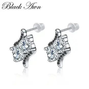 3.5g 100% Genuine 925 Sterling Silver Heart Jewelry Black&White Stone Cute Engagement Stud Earrings for Women T109
3.5g 100% Genuine 925 Sterling Silver Heart Jewelry Black&White Stone Cute Engagement Stud Earrings for Women T109