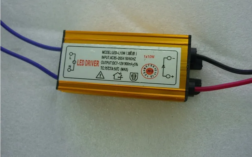 2pcs Gold color ce rohs 10W Waterproof Constant Current LED Driver DC7V~12V 900mA for 10w led chip 2 years warranty 2pcs/lot
2pcs Gold color ce rohs 10W Waterproof Constant Current LED Driver DC7V~12V 900mA for 10w led chip 2 years warranty 2pcs/lot
