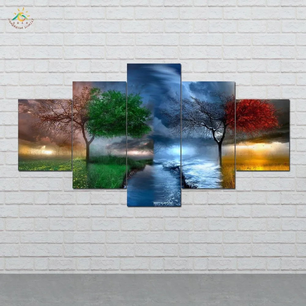 Four Seasons Trees Wall Art HD Prints Canvas Art Painting Modular Picture And Poster Canvas Painting Decoration Home 5 PIECES
Four Seasons Trees Wall Art HD Prints Canvas Art Painting Modular Picture And Poster Canvas Painting Decoration Home 5 PIECES