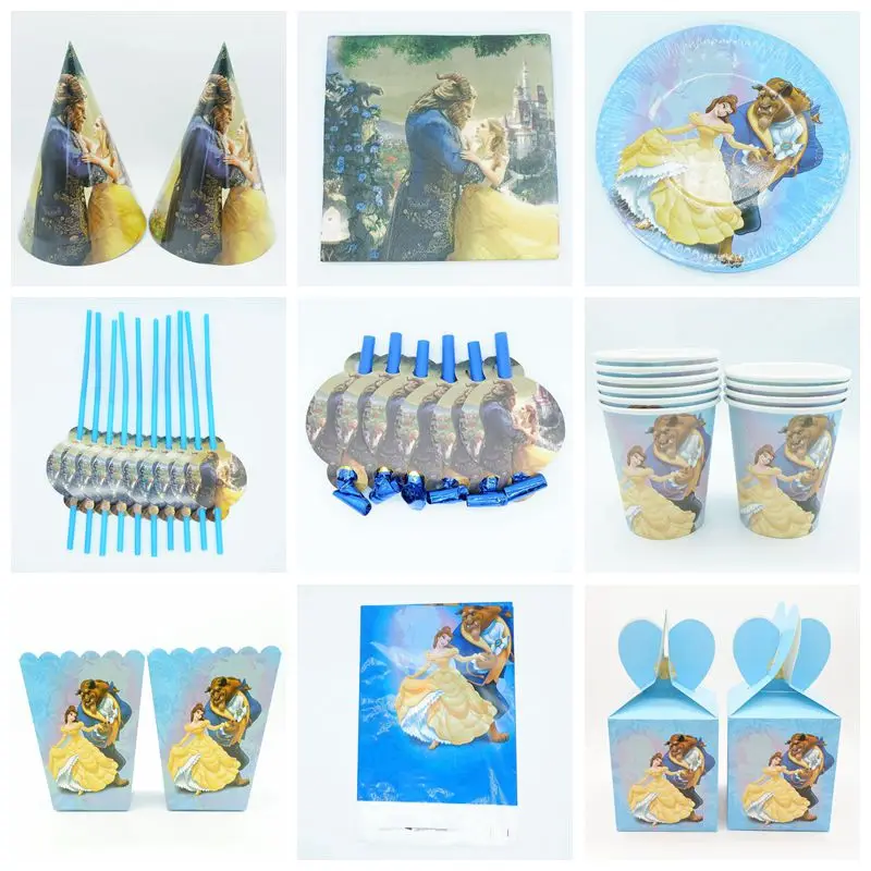 Beauty And Beast Theme Birthday Party Decor Paper Plate Cup Napkin Flag Candy Box Straw Tableware Set Baby Shower Party Supplies
Beauty And Beast Theme Birthday Party Decor Paper Plate Cup Napkin Flag Candy Box Straw Tableware Set Baby Shower Party Supplies