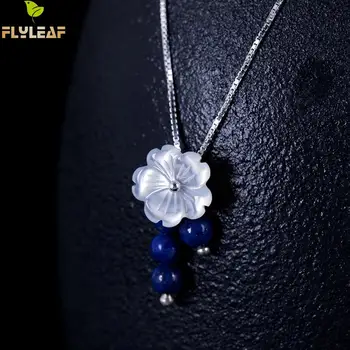 High Quality 925 Sterling Silver Lapis Lazuli Shell Flower Necklaces & Pendants Flyleaf Choker Necklace Fashion Jewellery Women
High Quality 925 Sterling Silver Lapis Lazuli Shell Flower Necklaces & Pendants Flyleaf Choker Necklace Fashion Jewellery Women