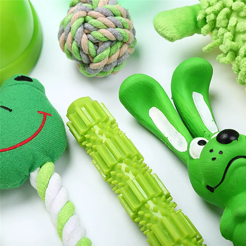 10PCS Pet Toys Set Cotton Rope Ball Feeder Dog Toys For Small Large Dogs Cats Puppy Chew Toys Dog Supplies Wholesale 40SP21 (8)