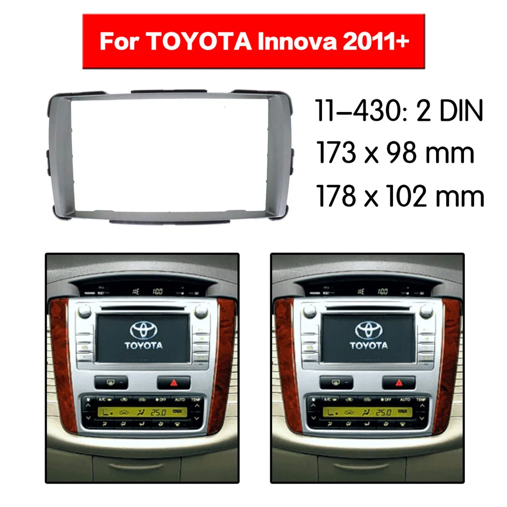 Car Radio Fascia Frame Kit For TOYOTA Innova 2011+ CD Radio Stereo Audio Bezel Facia Panel Trim Dash Double Din Mount Kit
Car Radio Fascia Frame Kit For TOYOTA Innova 2011+ CD Radio Stereo Audio Bezel Facia Panel Trim Dash Double Din Mount Kit