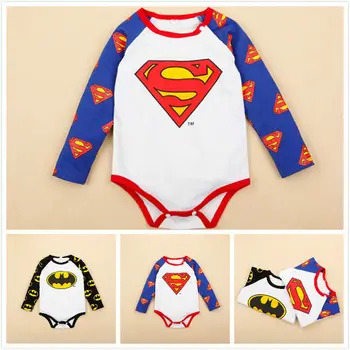 2016 Baby Costumes Ropa Bebe Cotton Long Sleeve Superman Baby Rompers Batman Newborn Baby Boy Clothes Birthday Baby Clothes
2016 Baby Costumes Ropa Bebe Cotton Long Sleeve Superman Baby Rompers Batman Newborn Baby Boy Clothes Birthday Baby Clothes